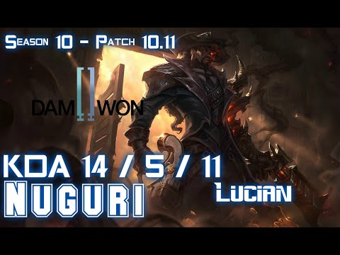 DWG Nuguri LUCIAN vs FIORA Top - Patch 10.11 KR Ranked
