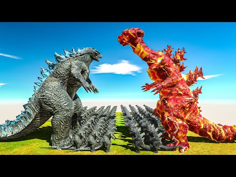 Growing Godzilla 2014 VS Mushroom Cloud Godzilla Size Comparison