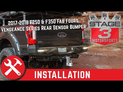 2017-2018 F250 & F350 Fab Fours Vengeance Series Rear Sensor Bumper Install