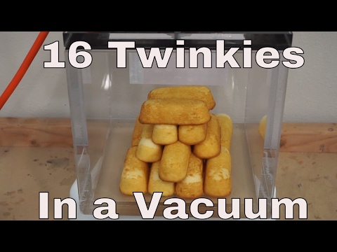 What Happens When You Put 16 Twinkies In A Huge Vacuum Chamber? Video