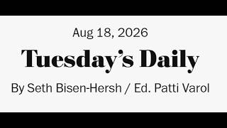 The Washington Post / LA Times Crossword 18/08/2026