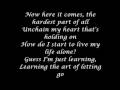 Lyrics  - The Art of Letting Go - Mikaila