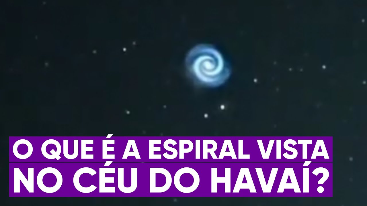 Misteriosa espiral azul é filmada no céu do Havaí