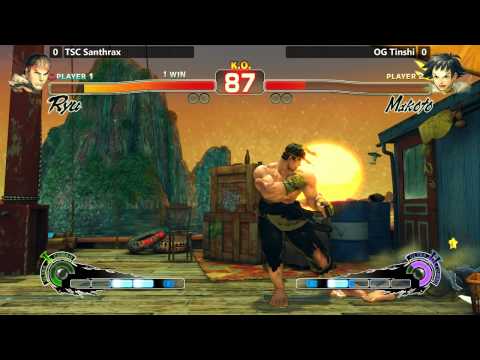 USF4 @ NLBC #130 - TSC Santhrax (Ryu) vs Tinshi (Makoto) [720p/60fps]