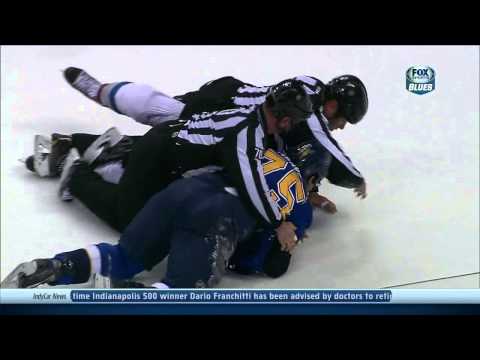 Ryan Reaves vs Cody McLeod fight Colorado Avalanche vs St. Louis Blues 11/14/13 NHL Hockey.