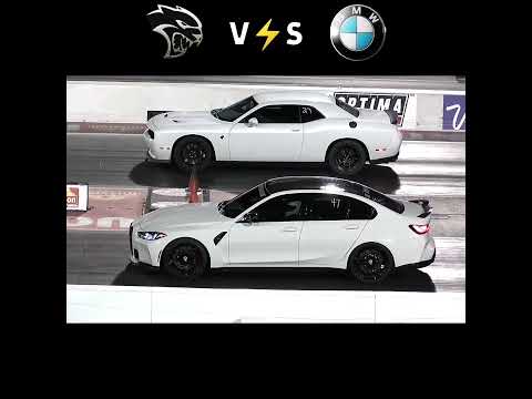 ⚠️Bmw m3 vs dodge hellcat💀🗿