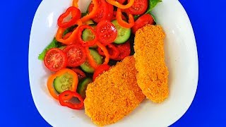 שניצל עם פירורי לחם בתנור