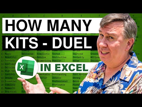 Excel - Dueling Excel - How many Kits Are Available From This Inventory - Duel 190 - Episode 2177