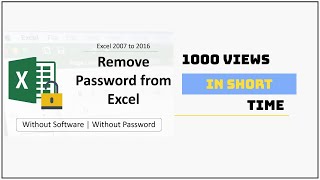 How to unlock the Password protected Excel Sheet without any software (2024)