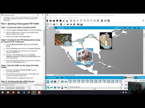 4.3.3.4 Packet Tracer - Configuring VPN Tunnel Mode