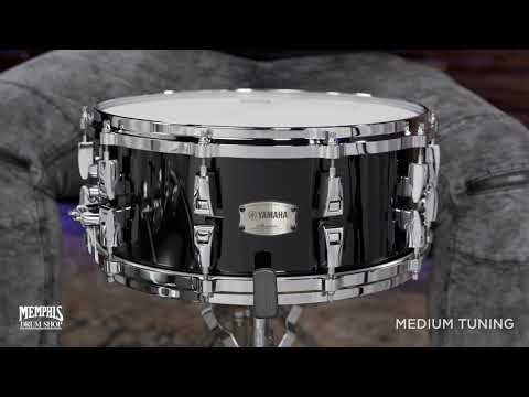 Yamaha 14x6 Absolute Hybrid Maple Snare Drum - Solid Black (AMS1460SOB)