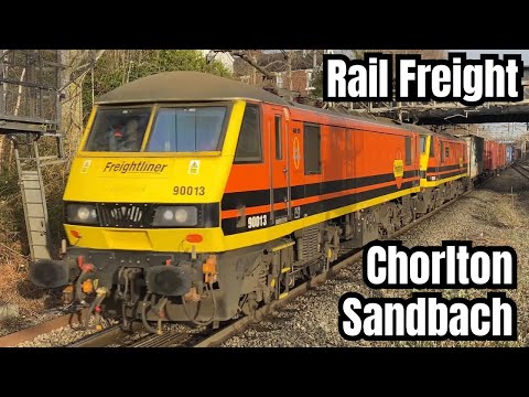 MID MORNING Freight Trains at Sandbach & Chorlton 