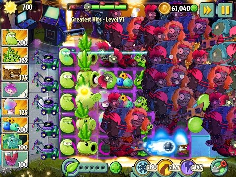 Plants vs Zombies 2 Greatest Hits Epic Hack - Level 91 - Gargantuar Unleashed