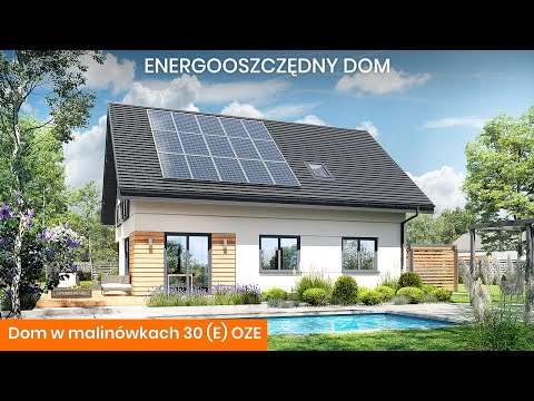 Dom w malinówkach 30 (E) OZE – Energooszczędny dom z poddaszem użytkowym - ARCHON+ Projekty Domów