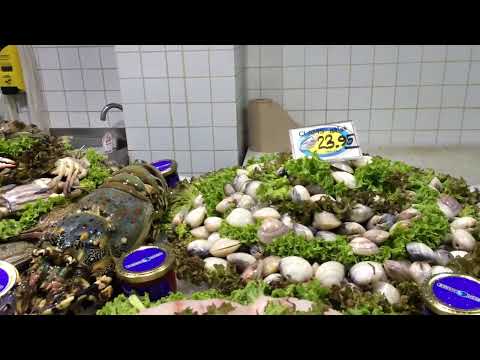 Como exibir frutos do mar em mercados - mercados de peixe