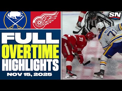 Buffalo Sabres at Detroit Red Wings | FULL Overtime Highlights - November 15, 2025