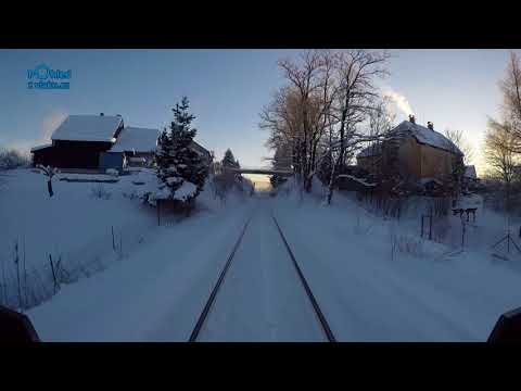 Liberec - Tanvald / POHLED NA TRAŤ Z ČELA JEDNOTKY/ HD KVALITA