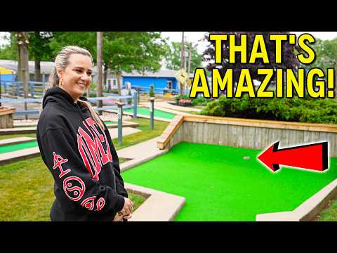 We've Never Seen a Mini Golf Course Do This! - WILD Hole in One!