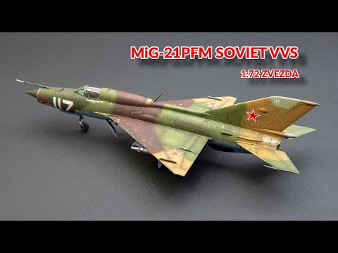 MiG-21 PFM SOVIET VVS 1:72 ZVEZDA Full Video Build