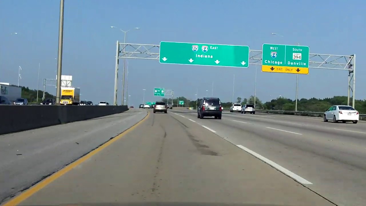Tri-State Tollway (Interstate 294 Exits 5 to 0) southbound