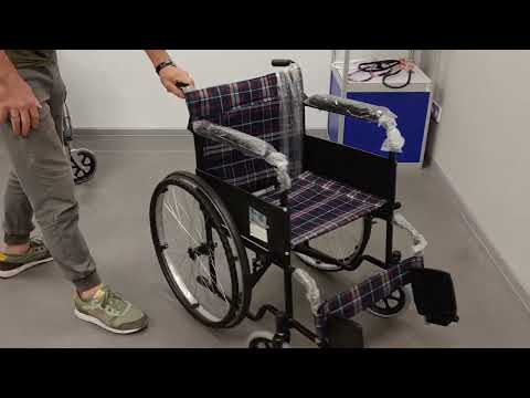 Инвалидная коляска Karadeniz Medical G100 складная рама, материал сталь, до 100 кг - фото 1 - id-p1862005593