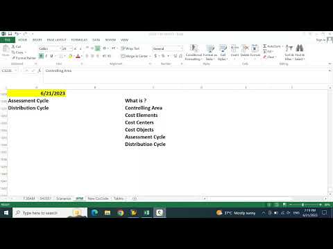 SAP FICO ENGLISH S4HANA: Assessment and Distribution Cycles - 01