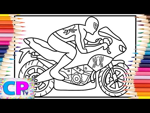 Spiderman on Motorbike Coloring Pages/Spiderman Coloring/ROY KNOX - Breathe Me In [NCS Release]