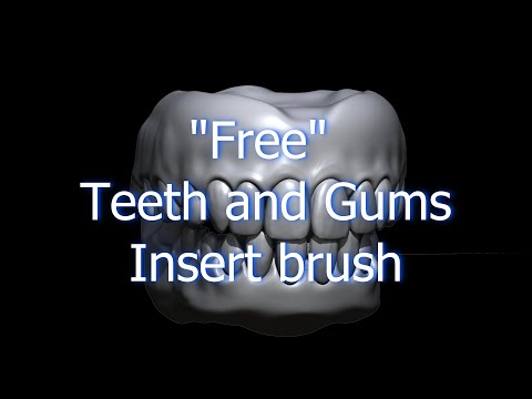 zbrush is easy. Free teeth and Gums brush