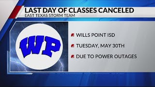 Wills Point ISD cancels last day of school due to power outages