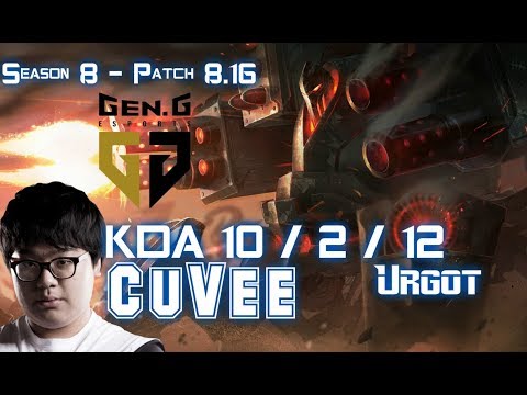 GEN CuVee URGOT vs JAYCE Top - Patch 8.16 KR Ranked