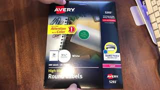 Avery 5293 Round Labels Review, All around excellent   Easy to setup and perfect size