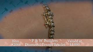 Diamond Tennis Bracelet , P & W Builders - 2019 Auction Big Board Item