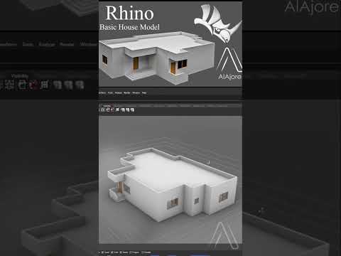 Rhino Tutorial Architecture Basic Modern House Modeling #Rhino3D #RhinoTutorial #Architecture #3d