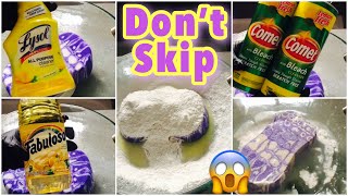 Asmr Lemon Lysol 💛 Lemon Comet 🍋Lemon Fabuloso💛 & 💜Purple Car sponge 🧽 MUST WATCH!