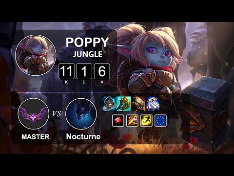 Jungle Poppy vs Nocturne - LOL EUW Master Season12 Patch 12.4