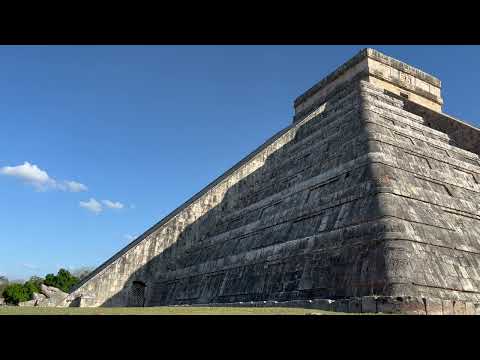 Kukulkan  Temple's Decent Equinox Light Effect at Chichen Itza Mayan Ruins
