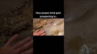 What you think "fake" vs how it is... #goldprospecting #goldpanning #goldnuggets #goldrush #viral