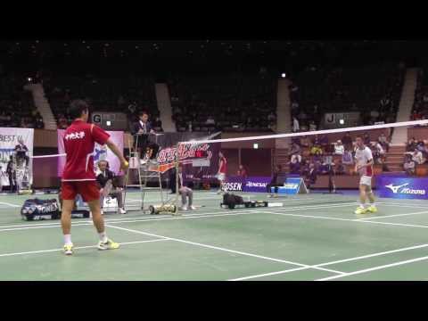 Badminton 田児賢一 vs 西本拳太  MS 準々決勝 2G ﾊﾞﾄﾞﾐﾝﾄﾝ全日本総合 2013.12.6