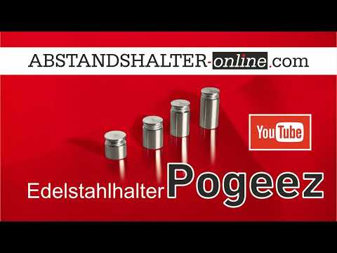 Abstandshalter Edelstahl Pogeez zum Schrauben Ø 15 mm WA:10-25 mm PS:3-12 mm in 4 Größen