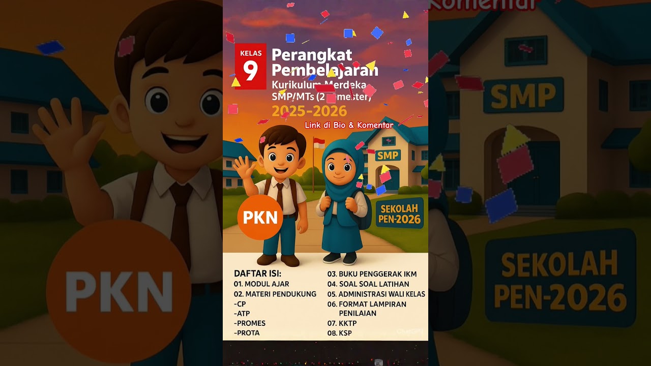 Perangkat Pembelajaran Kurikulum Merdeka PKN SMP Kelas 9 #perangkatpembelajaran #pkn #kelas9