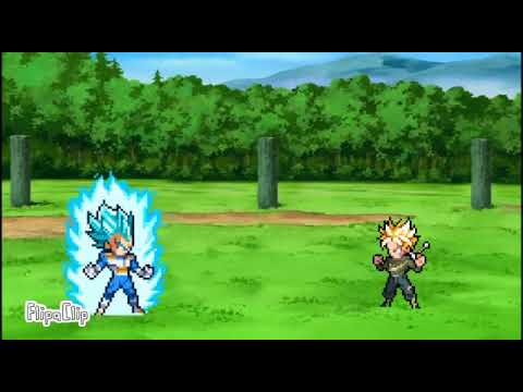 Vegeta vs trunks my first (sprite animation)