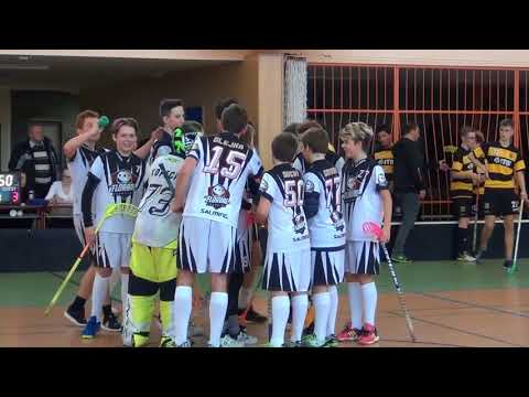 Florbal Chomutov - SK Bivoj Litvínov 5:5 - Liga starších žáků "A" v Žatci 17.2.2018