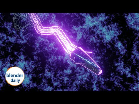 The rocket: Mesh sculpting | Blender Geonodes Daily, tip 65