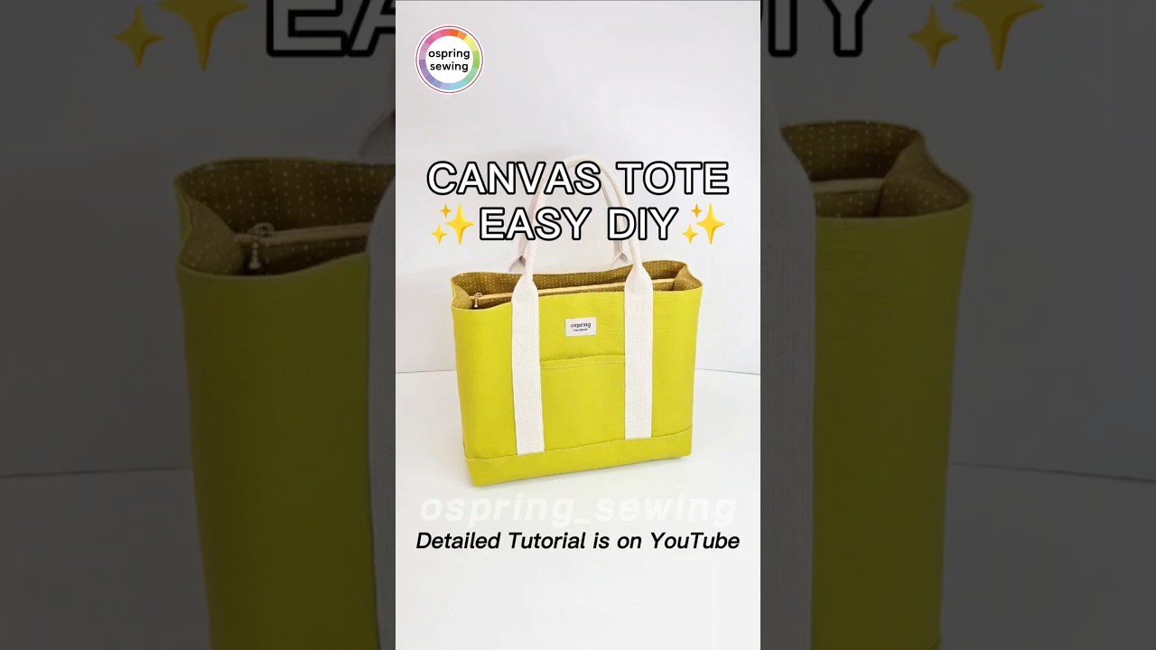 [DIY] Easy & Simple 💛 Canvas Totebag