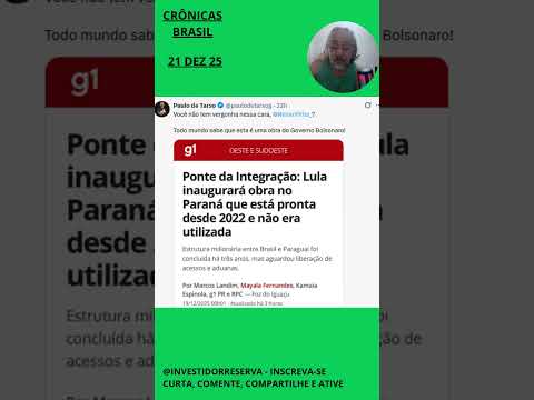 LULA, EM CAMPANHA ELEITORAL ANTECIPADA, INAUGURA NO PARANÁ PONTE PRONTA DESDE 2022 #shorts #lula
