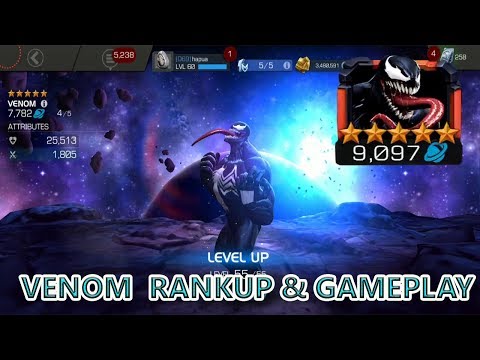 5 STAR VENOM RANKUP AND GAMEPLAY (TAKING VENOM TO RANK 4 ) marvel contest of champion