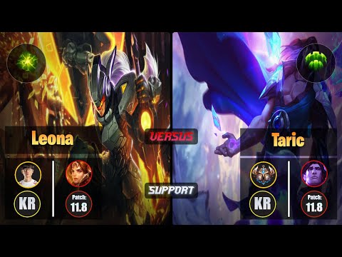 Effort LEONA (Support) [Aftershock] VS TARIC - Challenger KR Patch 11.8