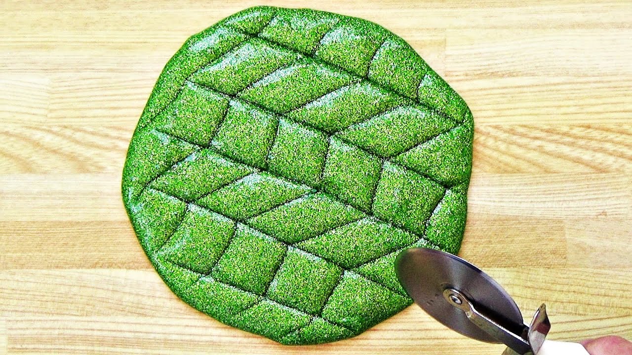 【ASMR】材料入れすぎスライムを切る音#2【偏光シルバーグリッター編】