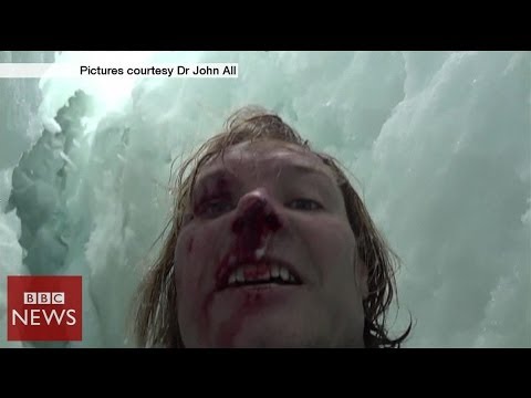 , title : 'Climber films 20m crevasse fall in Himalayas - BBC News'