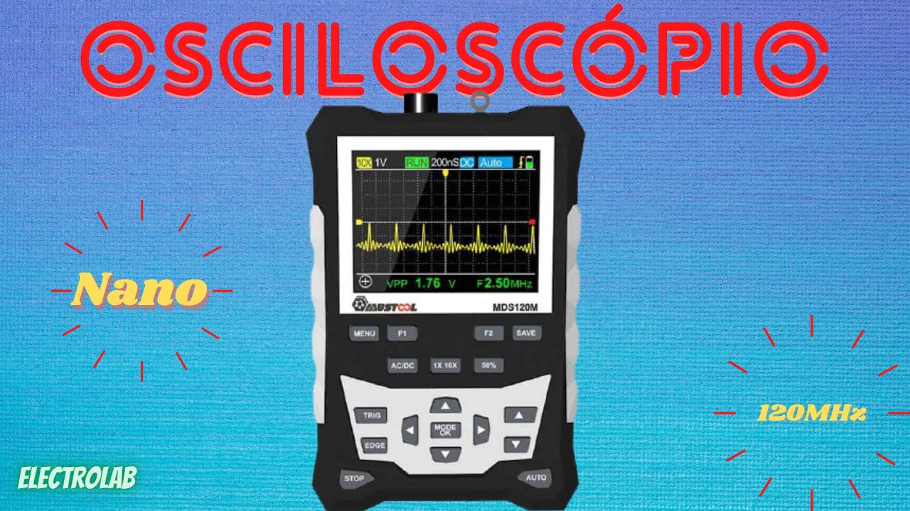 Osciloscópio MDS120 mais barato e maior banda! Vamos testar se alcança 120MHz de fato!